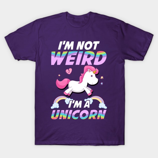 Cute Unicorn Funny Humor Sayings T-Shirt by E